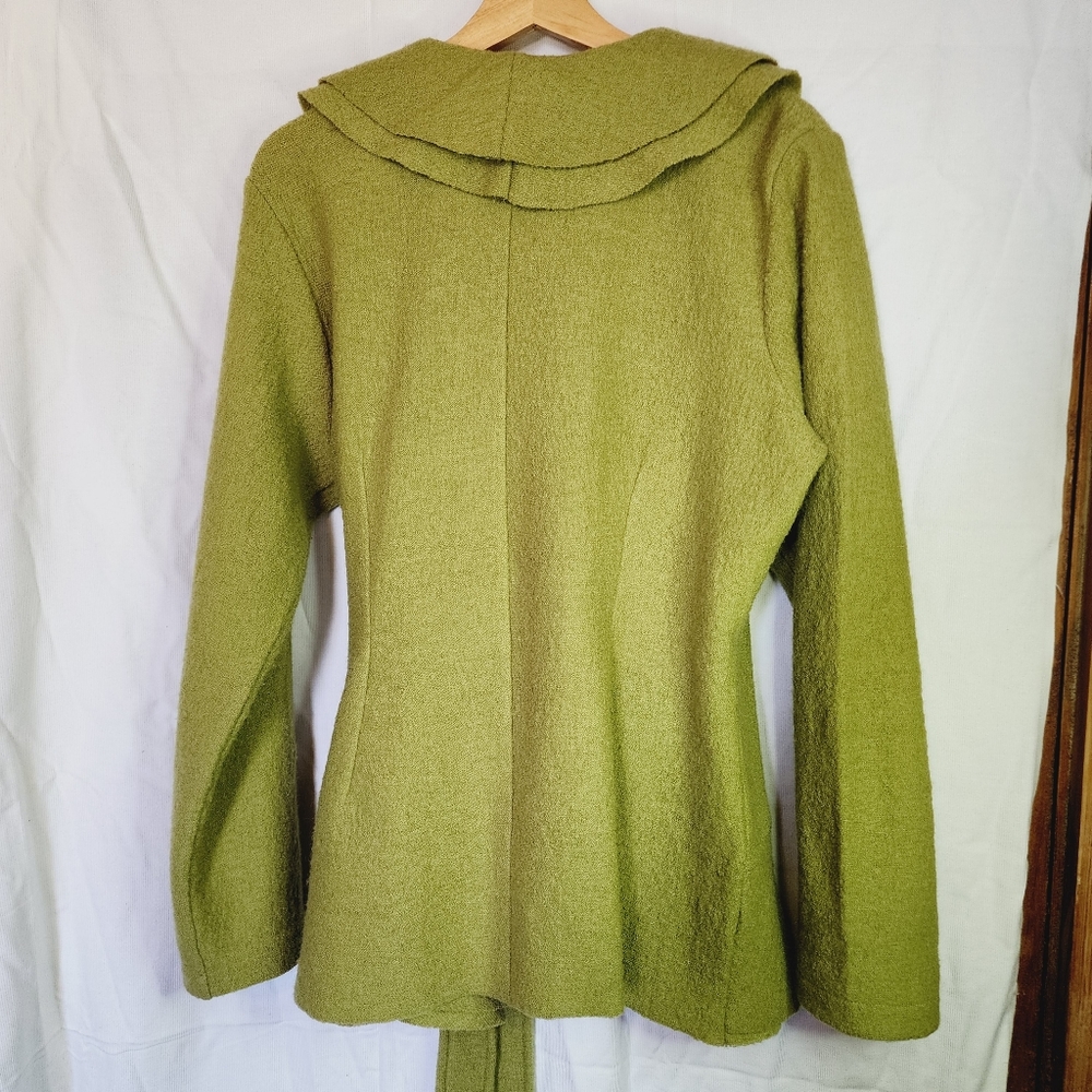 Elena Solano Wool Ruffle Blazer Jacket - Picture 2 of 7